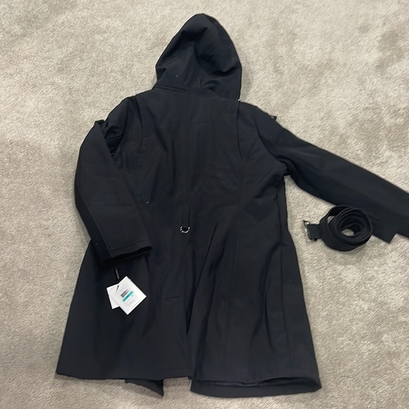 Black Long Trench Water Resistant Jacket - Picture 6 of 6